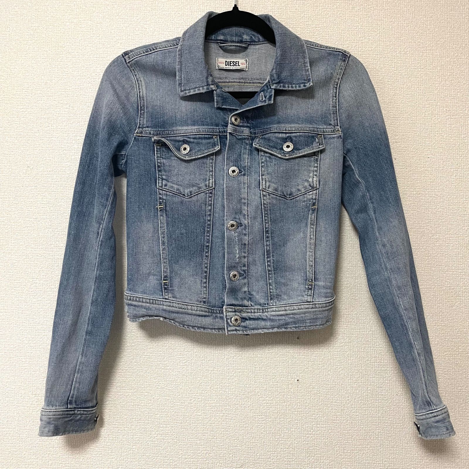 DIESEL ディーゼル デニムジャケット Gジャン レディース ストーンウォッシュ ソフトダーティ加工 XXS ブルー 青