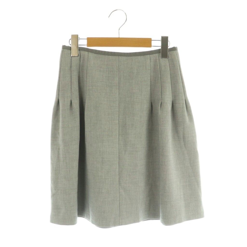 ルネ Rene プリーツスカート タック フレア ストレッチ 34 グレー /MY
