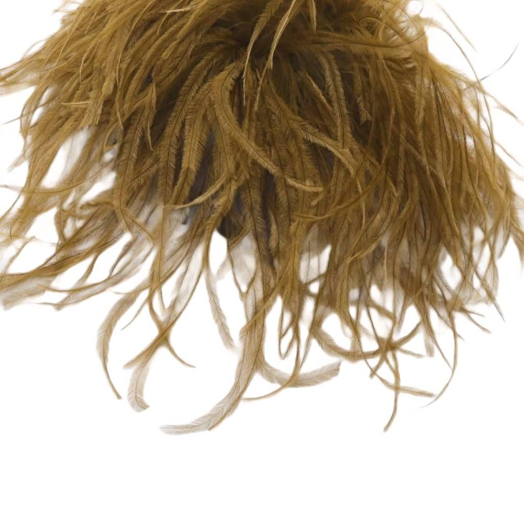 インドレス INDRESS Ostrich Feather Brooch ブローチ 茶色 - メルカリ