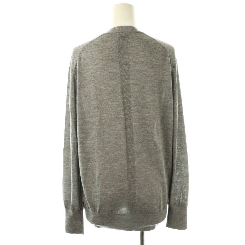 ヴェルメイユ パー イエナ VERMEIL par iena 24 AW cashmere silk ニットVネックカーディガン 長袖 薄手 カシミヤ シルク混 グレー NR OS