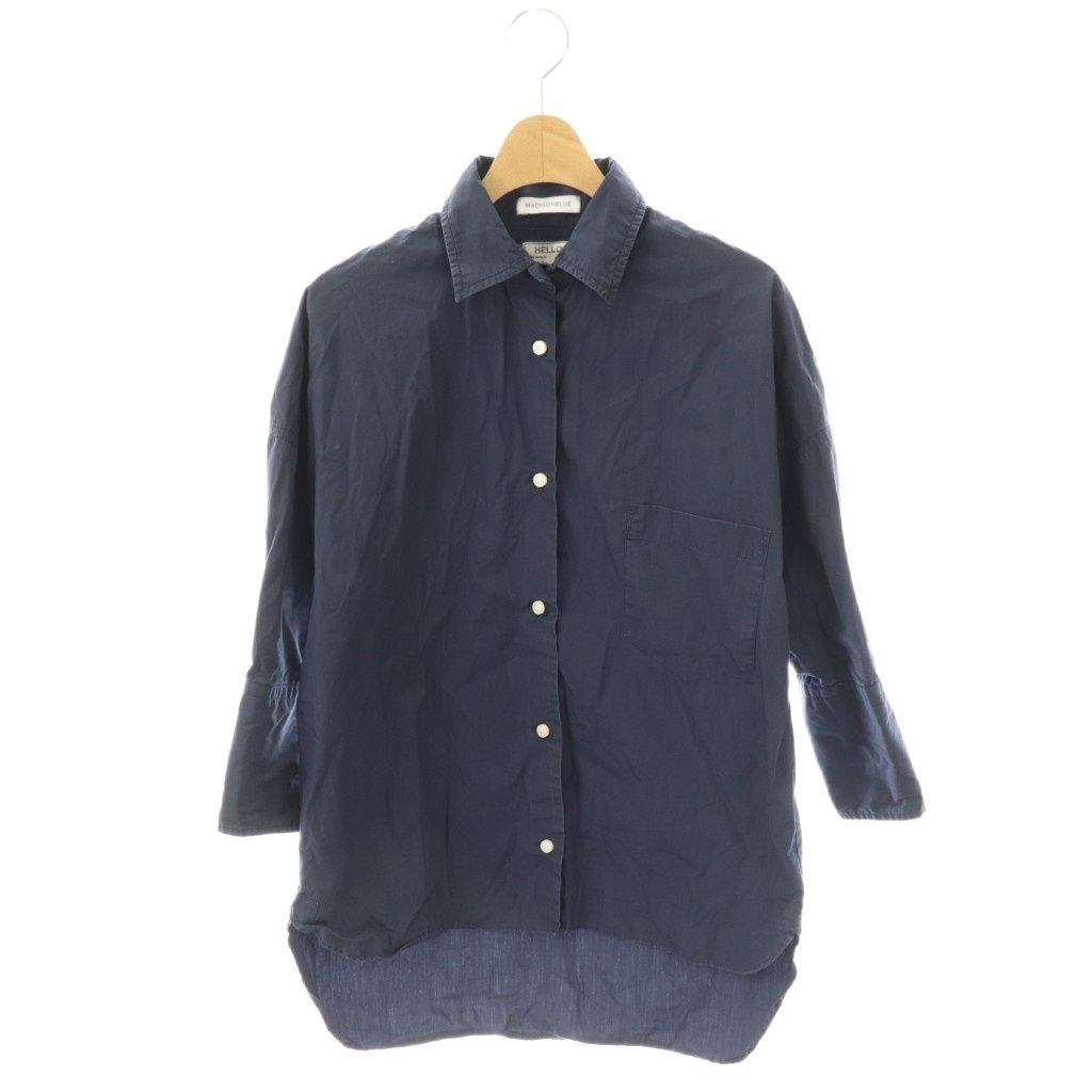 【中古】マディソンブルー MADISONBLUE J.BRADLEY SHIRT シャツ 01 ネイビー /ES ■OS レディース マディソンブルー MADISONBLUE J.BRADLEY SHIRT シャツ 01 ネイビー