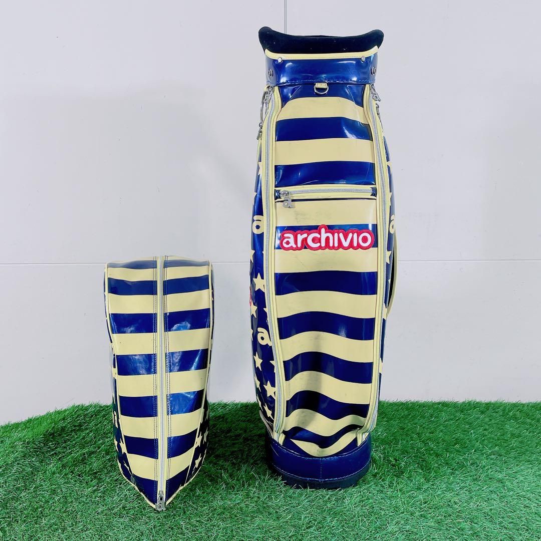 ゴルフ　6口　キャディバッグ　アルチビオ　星柄　メンズ　レディース　N1926 ゴルフ 6口 キャディバッグ アルチビオ 星柄 メンズ レディース N1926