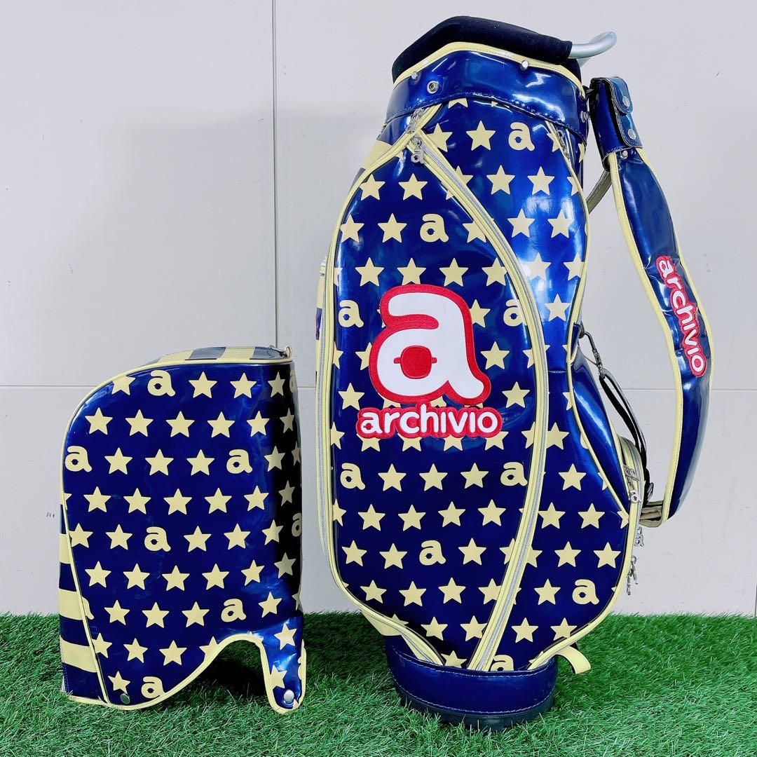 ゴルフ 6口 キャディバッグ アルチビオ 星柄 メンズ レディース N 1926