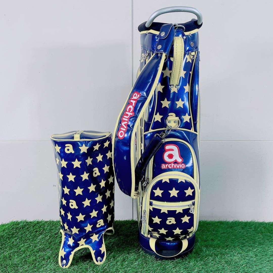 ゴルフ 6口 キャディバッグ アルチビオ 星柄 メンズ レディース N1926
