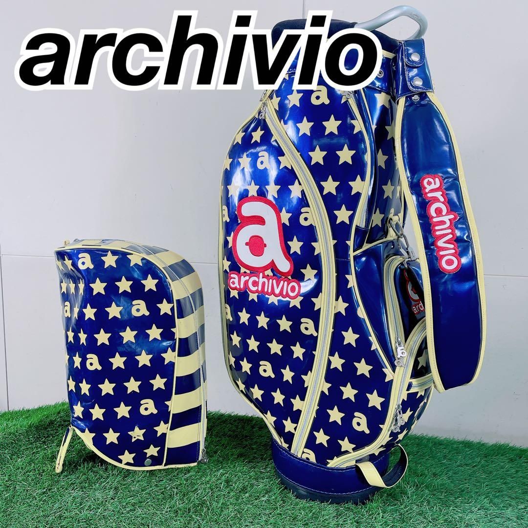 ゴルフ 6口 キャディバッグ アルチビオ 星柄 メンズ レディース N 1926