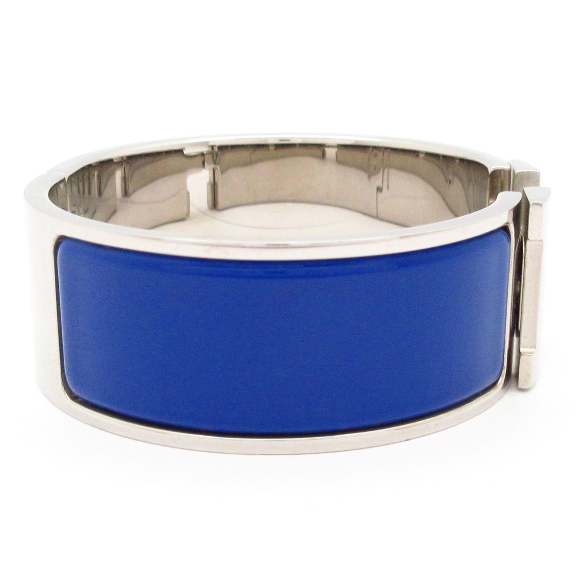 HERMES エルメス バングル クリック クラックH シルバー ブルー