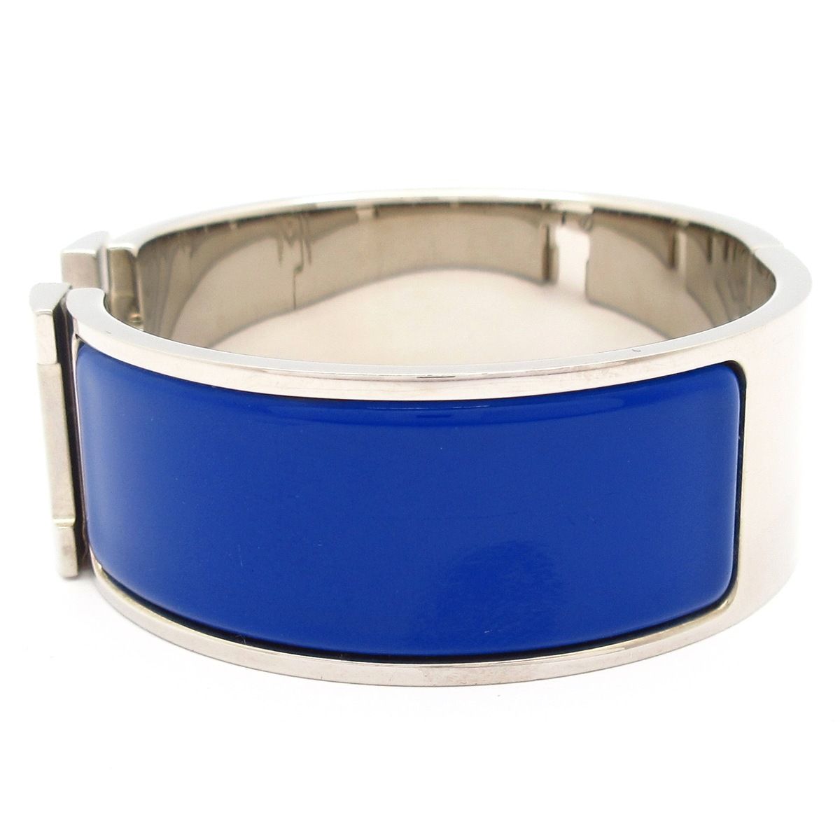  HERMES エルメス バングル クリック クラックH シルバー ブルー バングル リストバンド アクセサリー