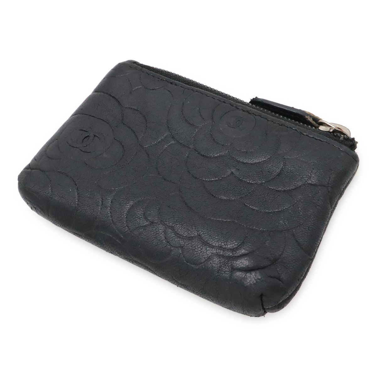 【美品】CHANEL シャネル カメリア ココマーク ラムスキン 小銭入れ CHANEL シャネル カメリア ココマーク コインケース 小銭入れ コイン