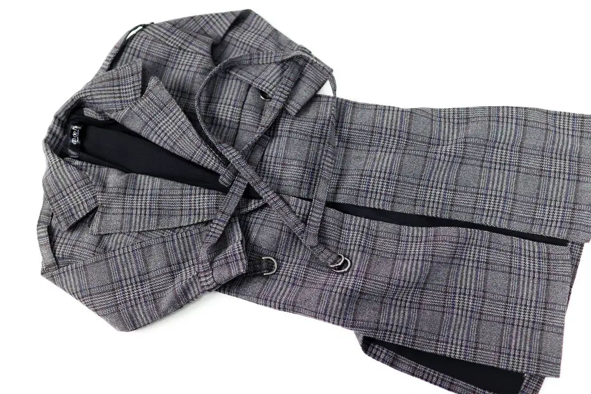 球体関節人形 SD衣装 コート 麻ジョンデファ用 シリウス グレー CHECK