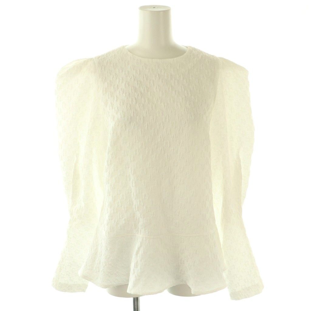 オーガ OHGA フラワージャガードブラウス F ホワイト /ES □OS - メルカリ