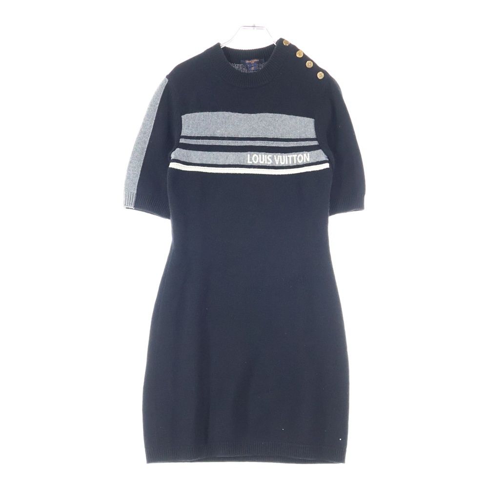 LOUIS VUITTON ルイヴィトン 19 SS カシミヤウールニットワンピース ブラック レディース