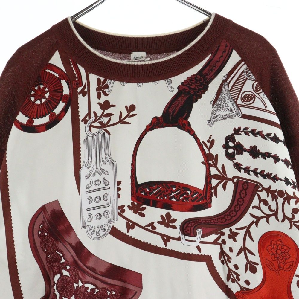 HERMES (エルメス) 24SS ツイルレーヌ 柄プリント シルクスカーフ