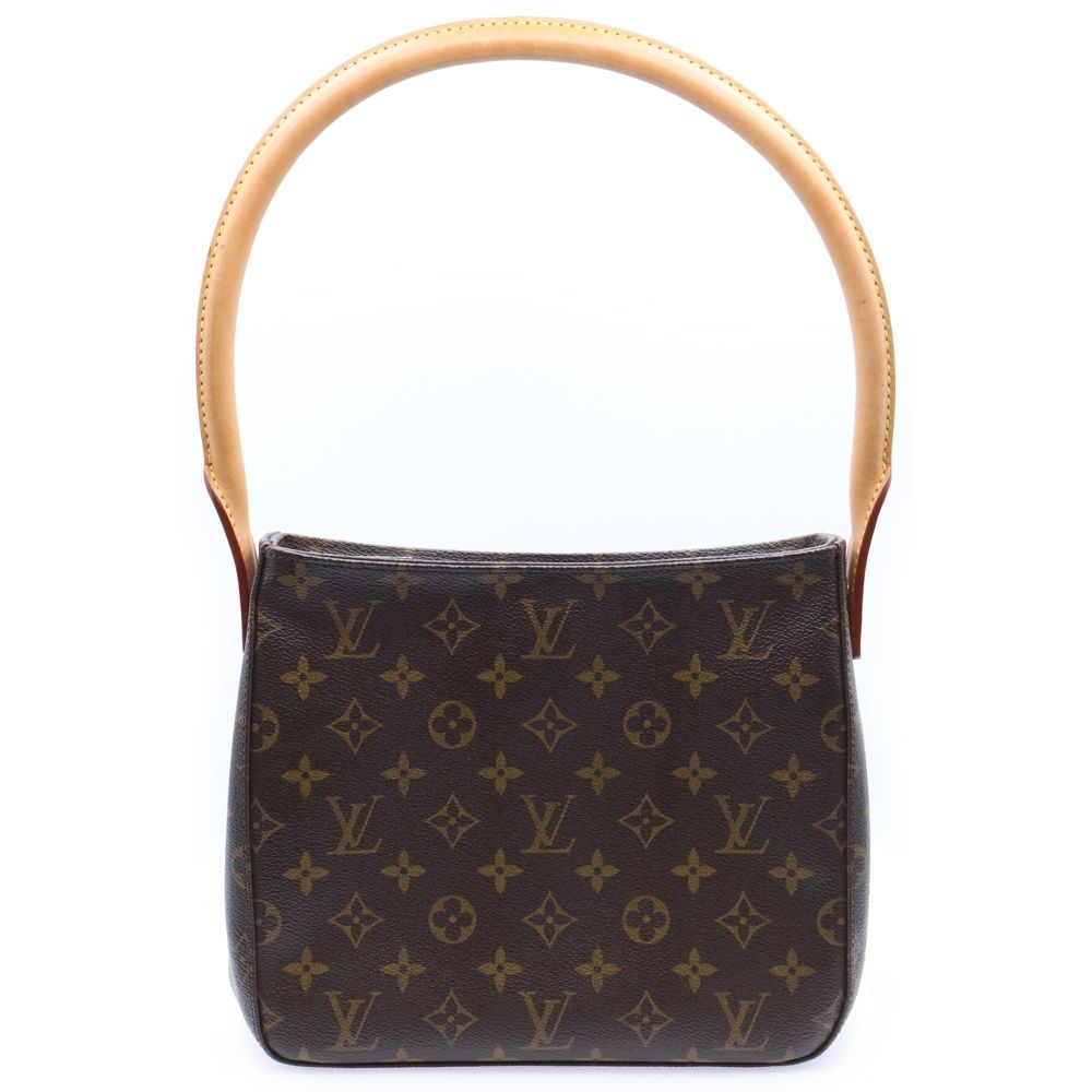 LOUIS VUITTON ルイヴィトン モノグラム ルーピングMM PVC ハンドバッグ ブラウン M 51146