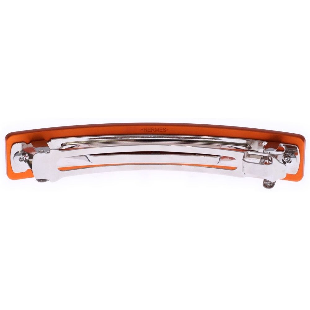 HERMES エルメス カプリス メドール バレッタ ヘアクリップ オレンジ