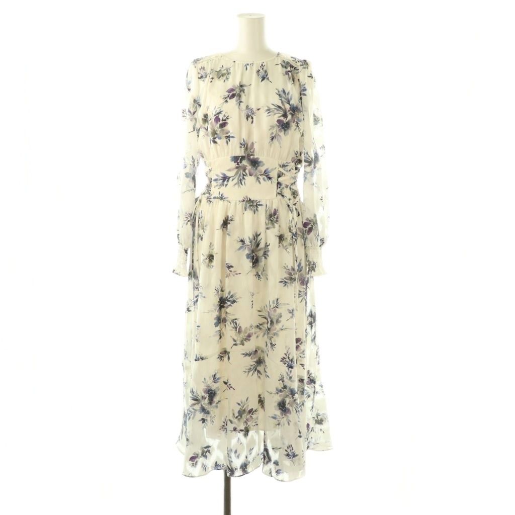 ジルスチュアート JILL STUART モナワンピース ロング 総柄 長袖 2