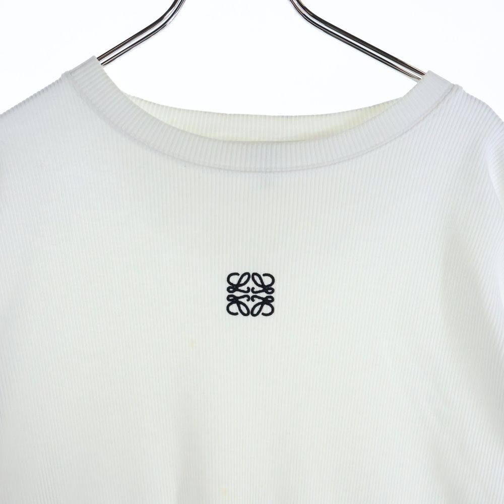 LOEWE 刺繍ロゴ　ホワイトトレーナー LOEWE 刺繍ロゴ ホワイトトレーナー - メルカリ