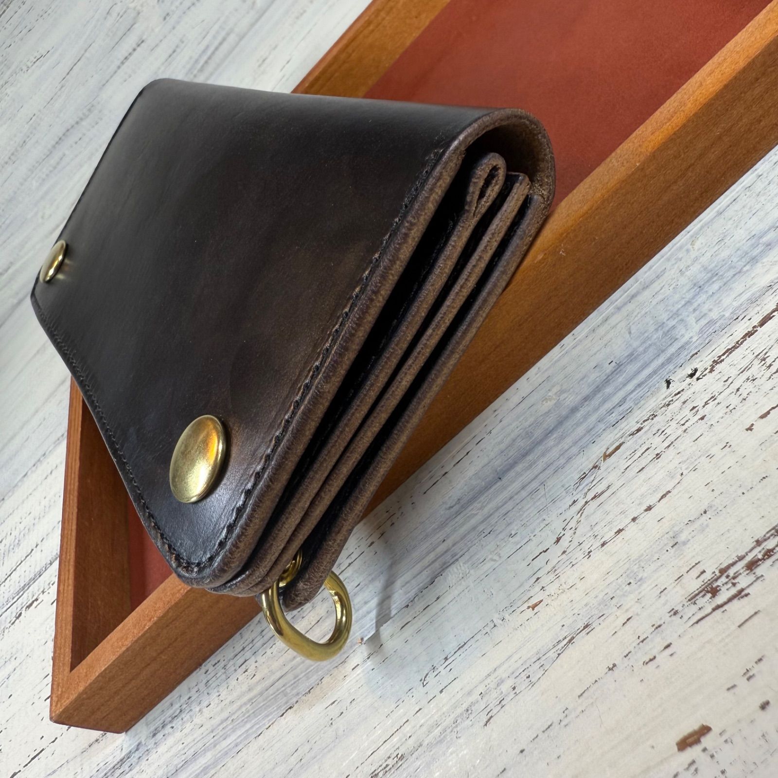 クロムエクセル　トラッカーウォレット3層 トラッカーウォレット ロング3層】クロムエクセル universal ゴールド