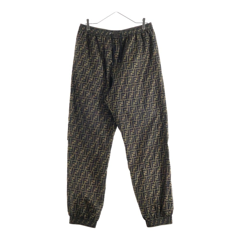 FENDI フェンディ ズッカ総柄 ポリエステル イージー パンツ ブラウン FAB 527 A 797