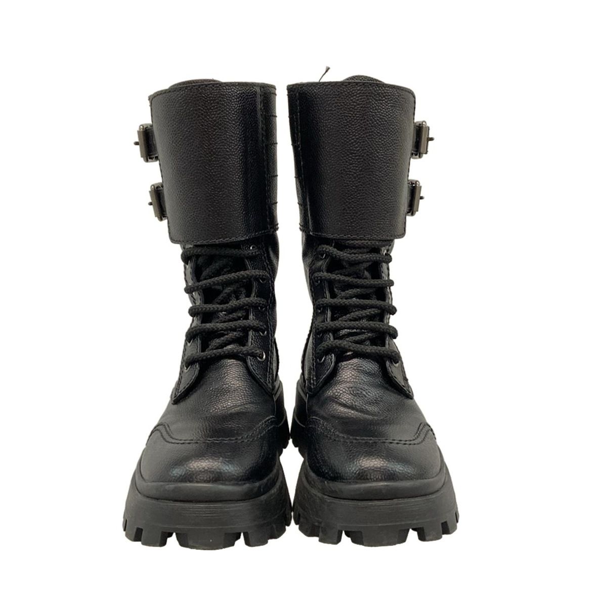 miumiu(ミュウミュウ) ロングブーツ 36 1/2 レディース - 黒 踵MIUMIU