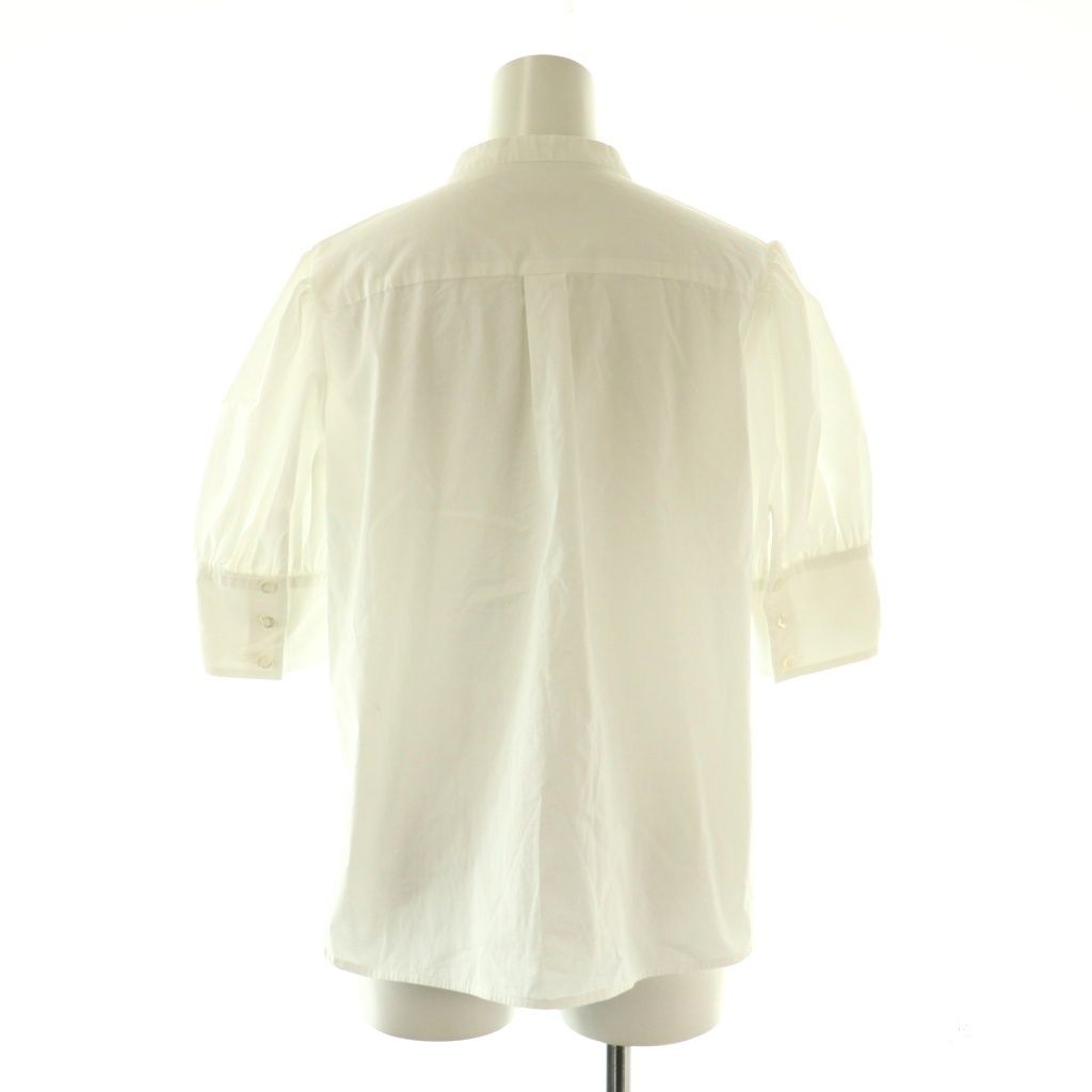 ヨリ 【新品試着無し】yori スカラップ リボンブラウス　36 ホワイト yori ヨリブラウススカラップ36