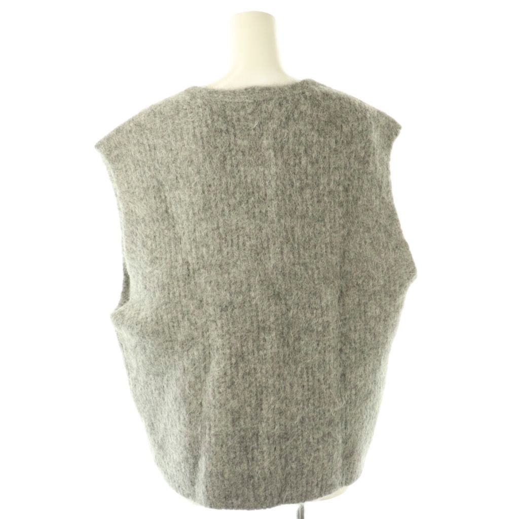 スピック-スパン Spick-Span 24 AW アルパカ混ニットベスト グレー ES OS