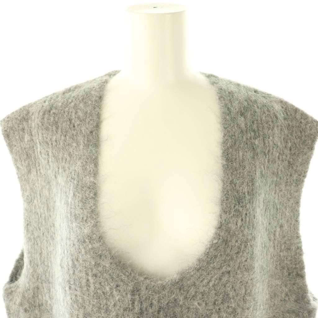  スピック-スパン Spick-Span 24 AW アルパカ混ニットベスト グレー ES OS ベスト ジレ ビスチェ トップス