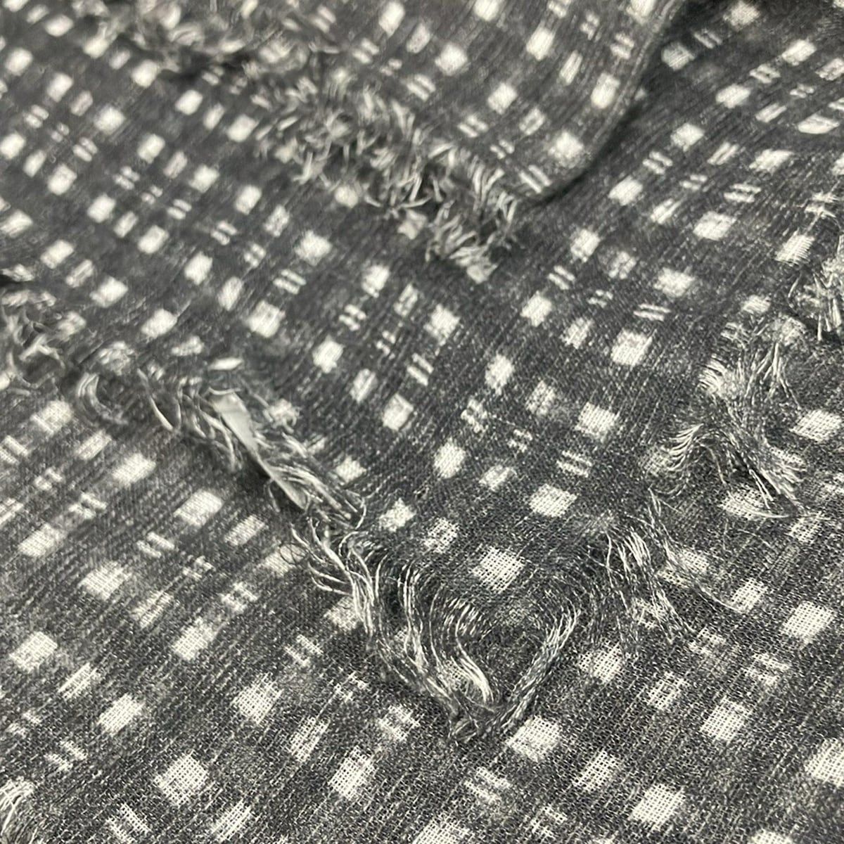  theory luxe セオリーリュクス ストール ショール - ダークグレー×ライトグレー リネン ストール ショール 小物