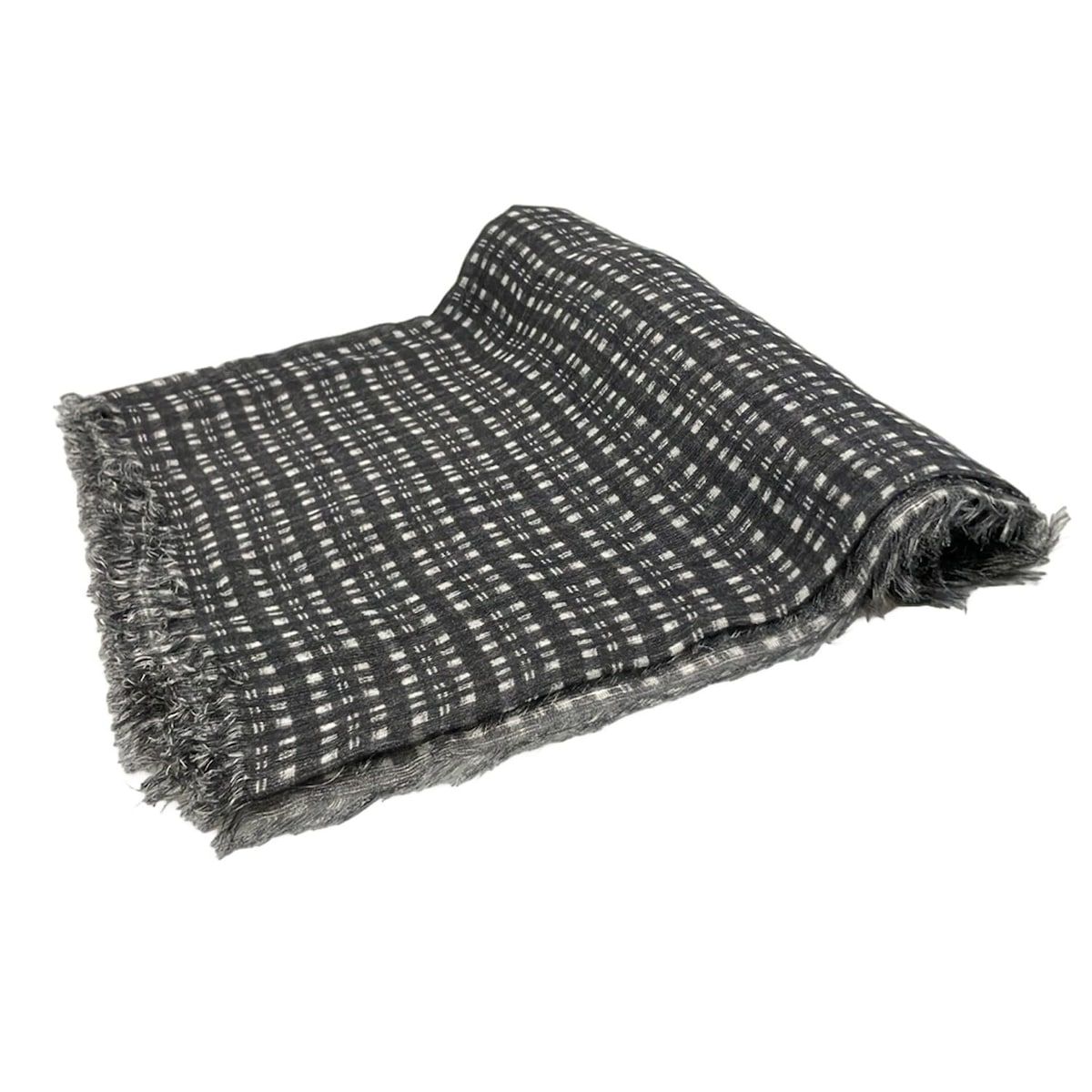 theory luxe セオリーリュクス ストール ショール ダークグレー ライトグレー リネン