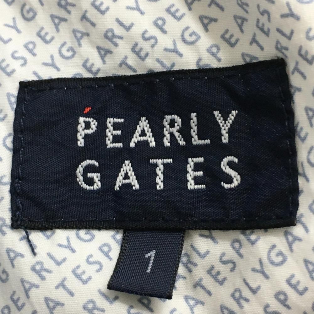 パーリーゲイツ パンツ 黒×白 ロゴ総柄 くじら ストレッチ レディース