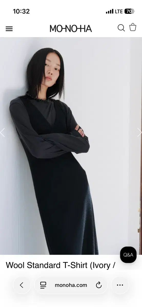 ウール standard t-shirts dark gray