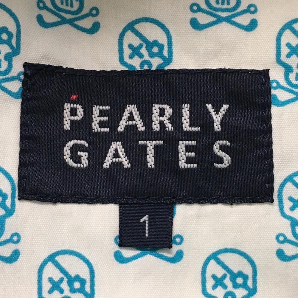 パーリーゲイツ ショートパンツ ライトブルー スカル刺しゅう 複数