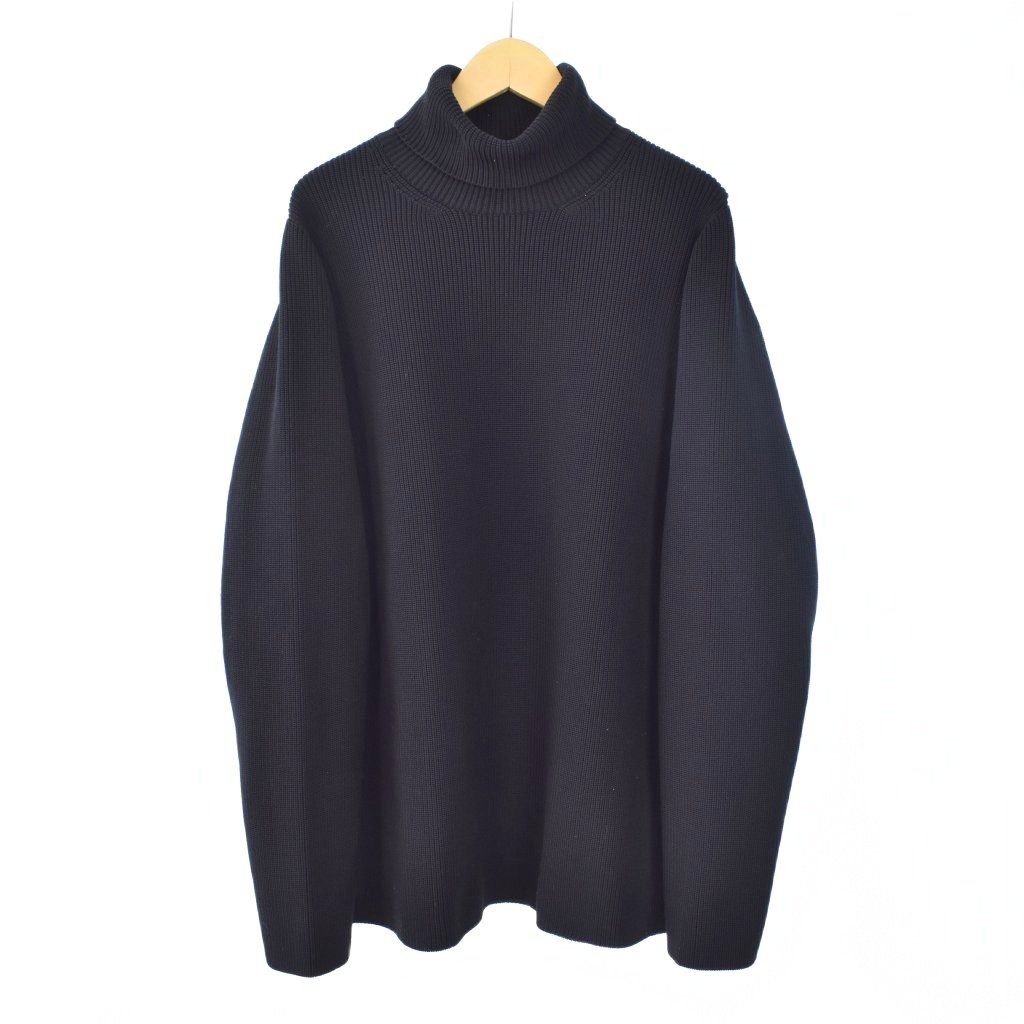 【中古】テアトラ TEATORA CARTRIDGE KNIT TURTLE 7G ニット セーター 長袖 3 黒 ブラック 紺 ネイビー TT-KNIT-002 テアトラ TEATORA CARTRIDGE KNIT TURTLE 7G ニット セーター 長袖 3