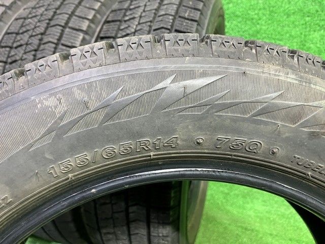  スタッドレス ブリヂストン ブリザックVRX 3 155 65 R 14 4本 6ミリ 2021年 14インチ スタッドレス