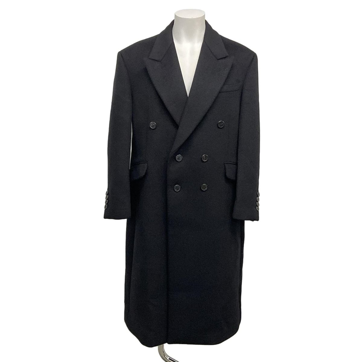 PRADA プラダ（50R）紺/テーラード/ミディアム丈/コットン/コート PRADA(プラダ) コート サイズ50R メンズ美品 - 黒 長袖/バージンウール