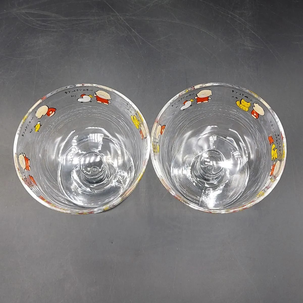 M》①サンリオ みんなのたあ坊 デザートグラス 2セット ガラス グラス