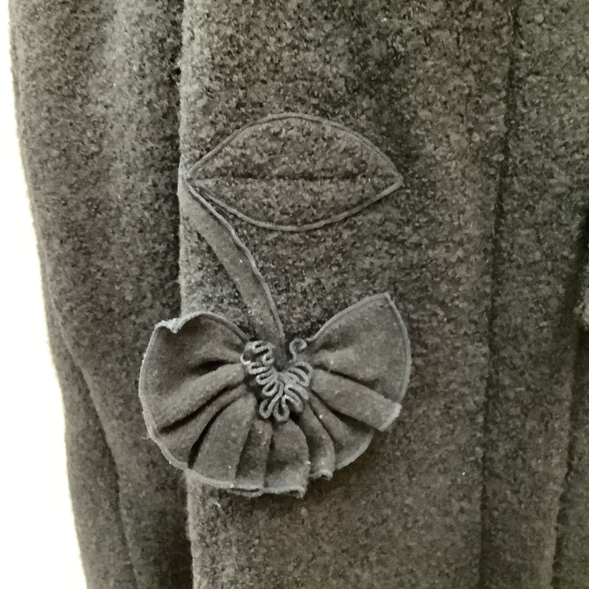 POTECHINO コートフラワー刺繍付き POTECHINO ポテチーノ レディース コート 花モチーフ ブラック - メルカリ