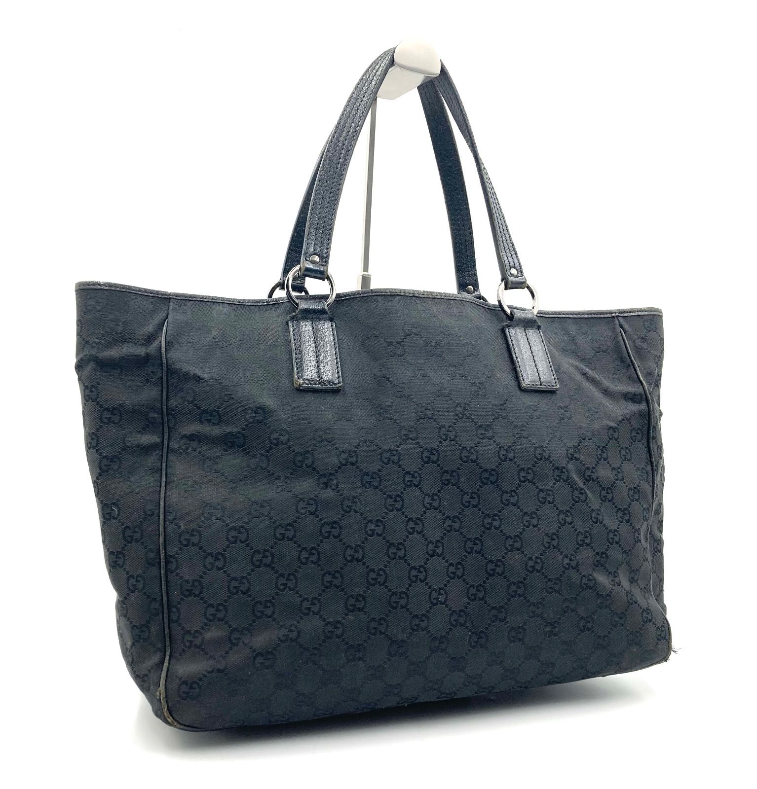 GUCCI グッチ 黒のGGパターン トートバッグ GUCCI グッチ GGキャンバス