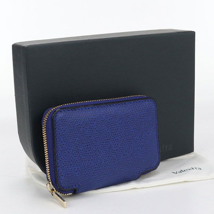 Valextra ヴァレクストラ ラウンドジップ ミニウォレット 小銭入れ ソフトカーフスキン ユニセックス