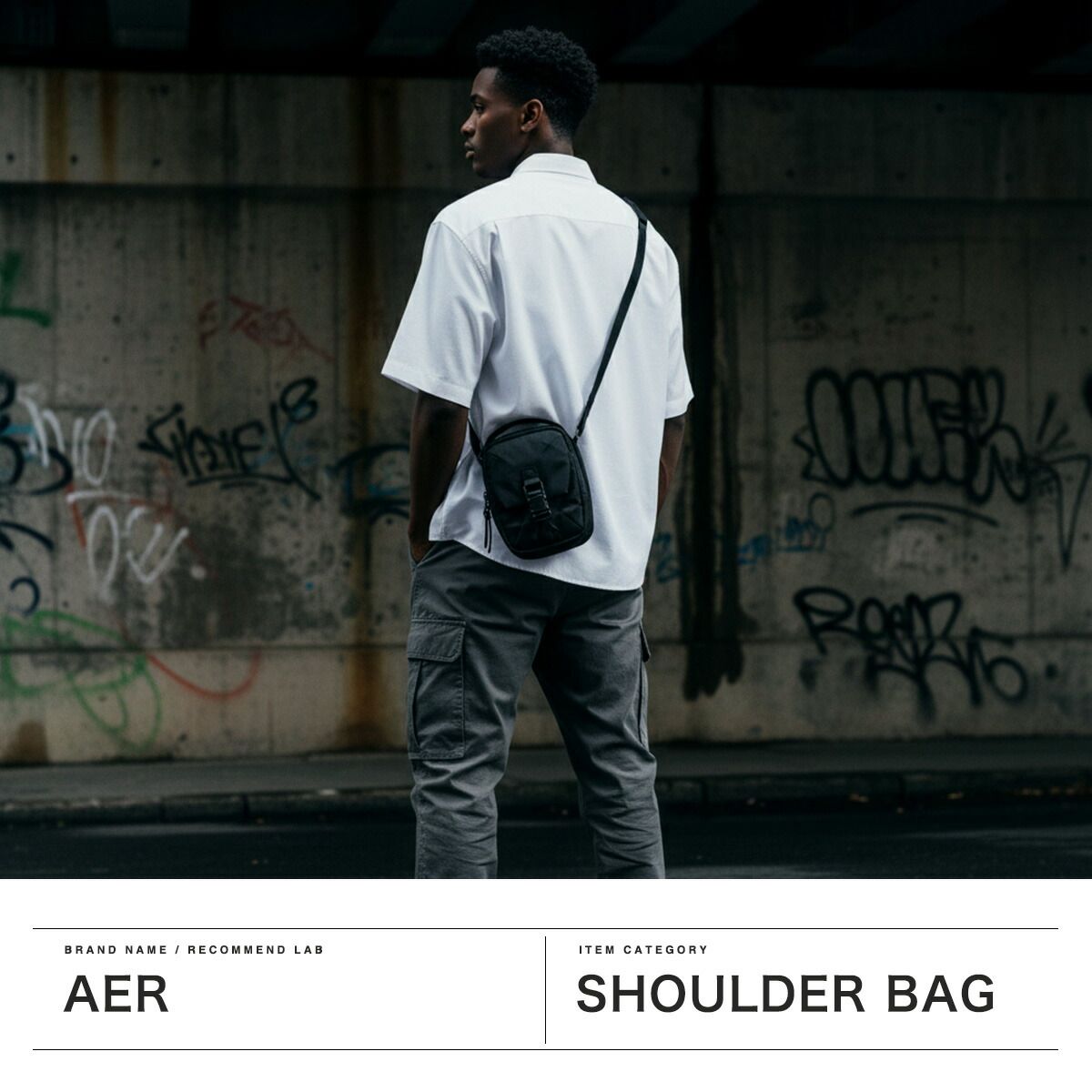 エアー ショルダーバッグ メンズ レディース ブランド 軽量 軽い おしゃれ Aer 斜めがけ 小さい 小さめ 大人 ナイロン 縦型 縦 かっこいい 旅行 黒 ブラック シンプル City Collection Street Sling X-Pac