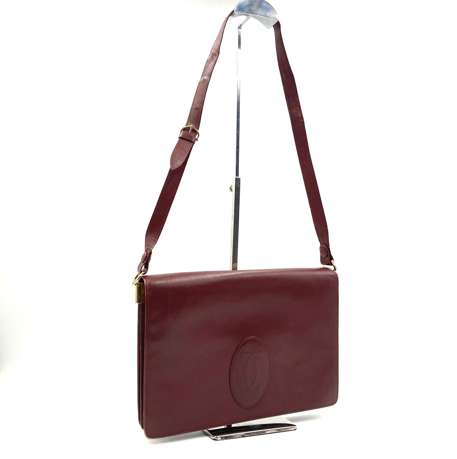 海外 正規品】 Cartier カルティエ マスト ドゥ レザー ショルダー 