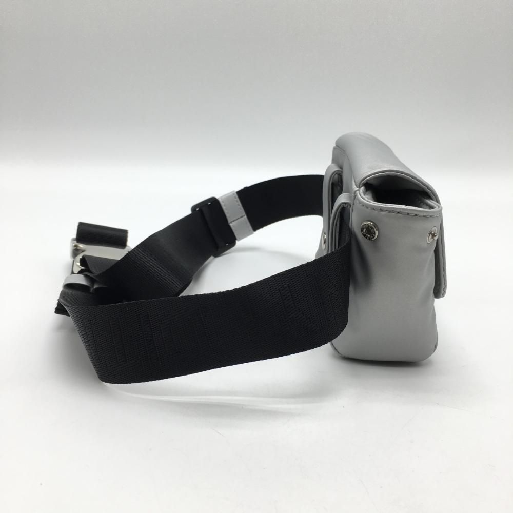 超美品】マスターバニー ウエストポーチ シルバー×黒 ロゴゴルフ