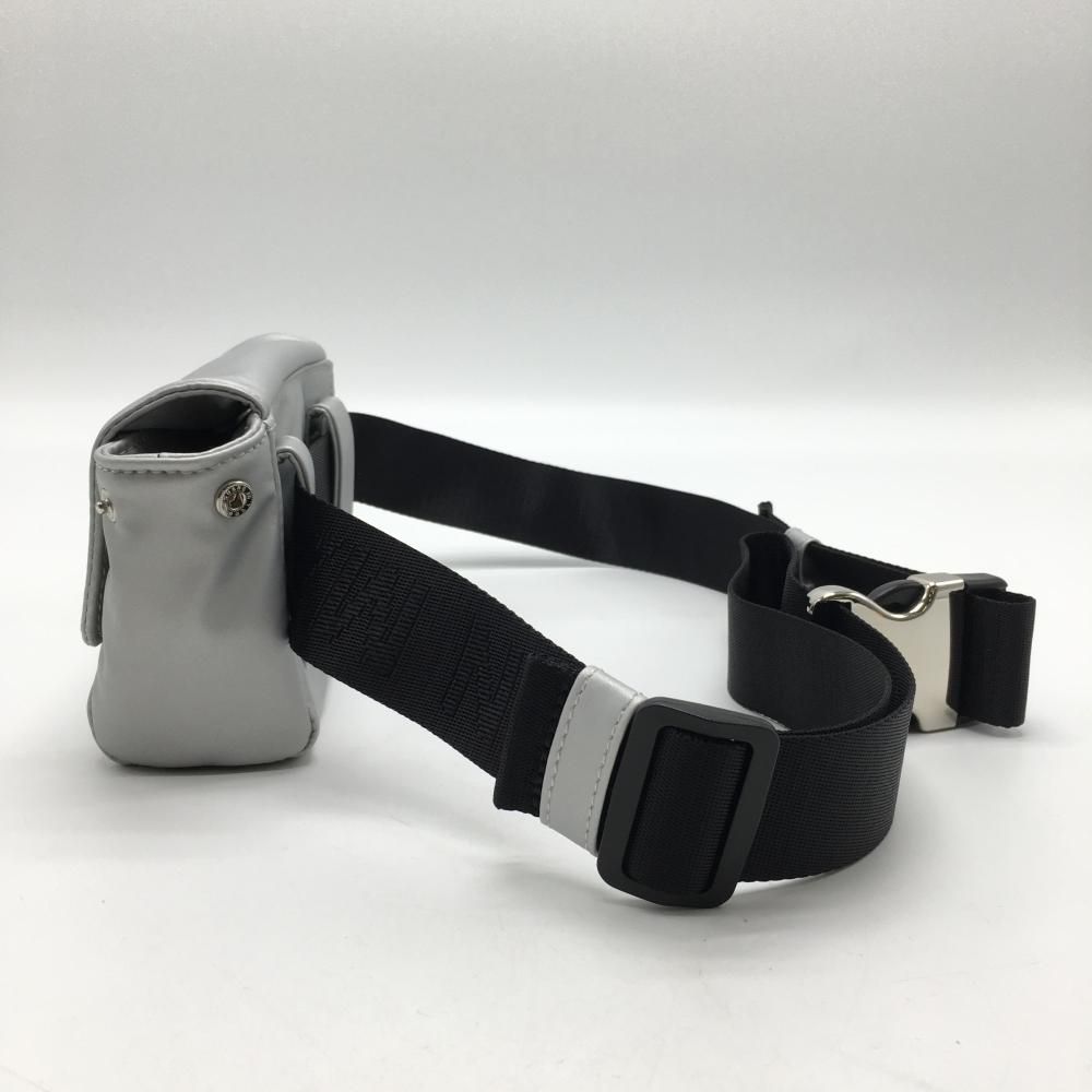 超美品】マスターバニー ウエストポーチ シルバー×黒 ロゴゴルフ