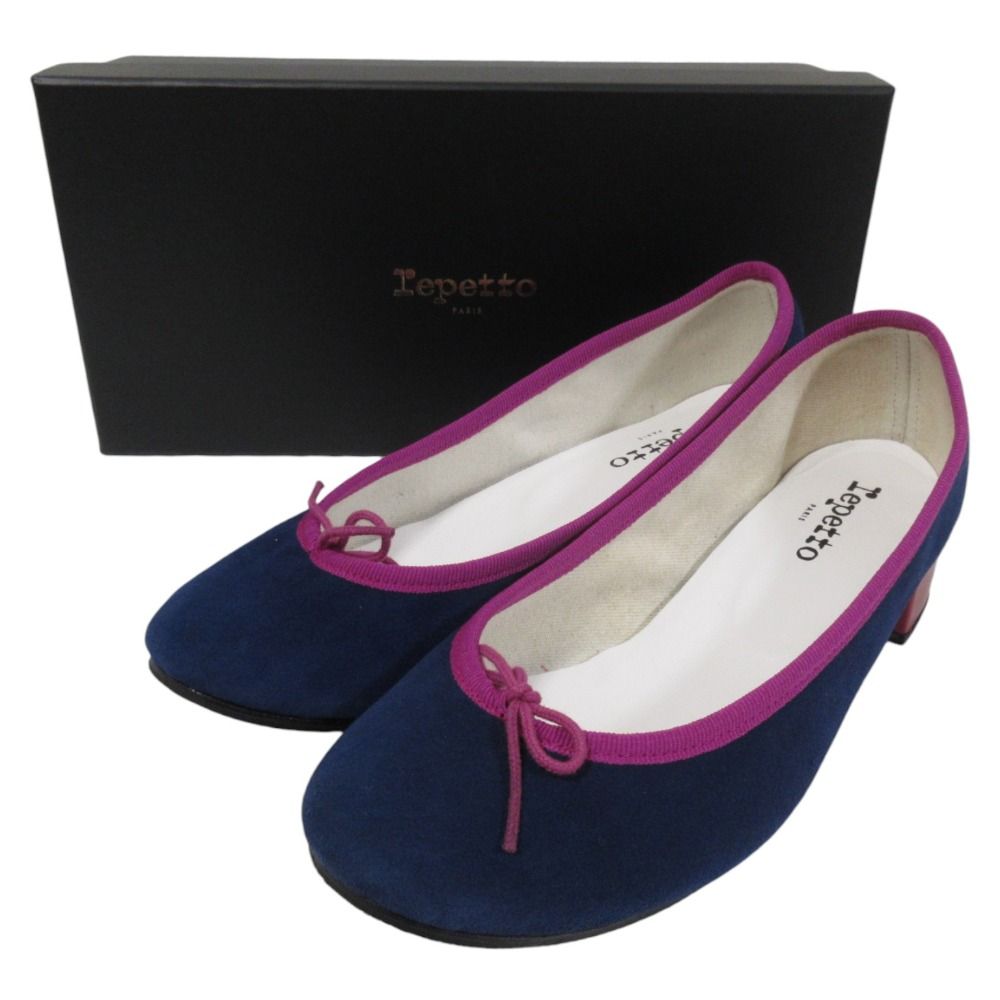 美品 Repetto レペット カミーユ バイカラー スエード ラウンドトゥ