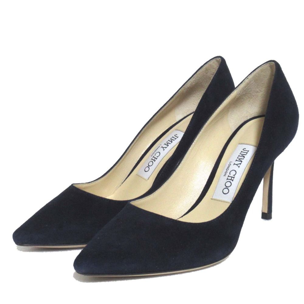 美品 JIMMY CHOO ジミーチュウ ROMY 85 スエード ポインテッドトゥ