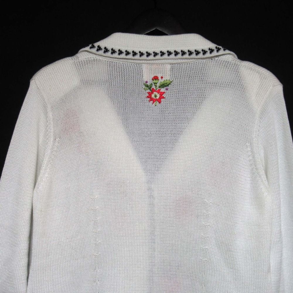美品 ROYAL ALPACA ロイヤルアルパカ フラワーエンブロイダリー 花柄