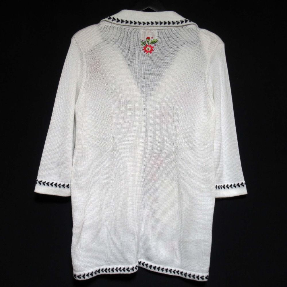 美品 ROYAL ALPACA ロイヤルアルパカ フラワーエンブロイダリー 花柄