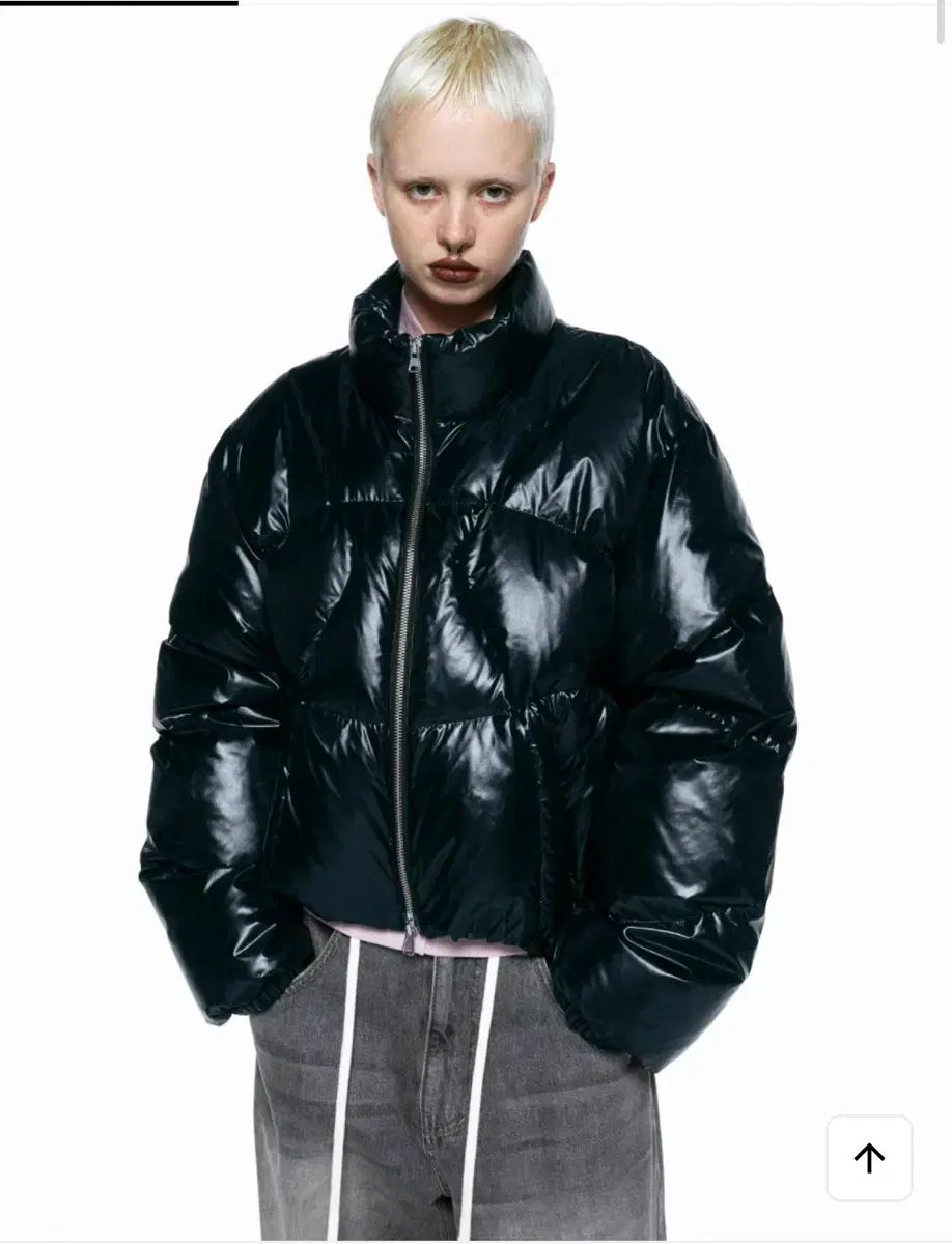 INSILENCE ウィメンズ クロップド キルト ダック ダウン ジャケット BLACK M