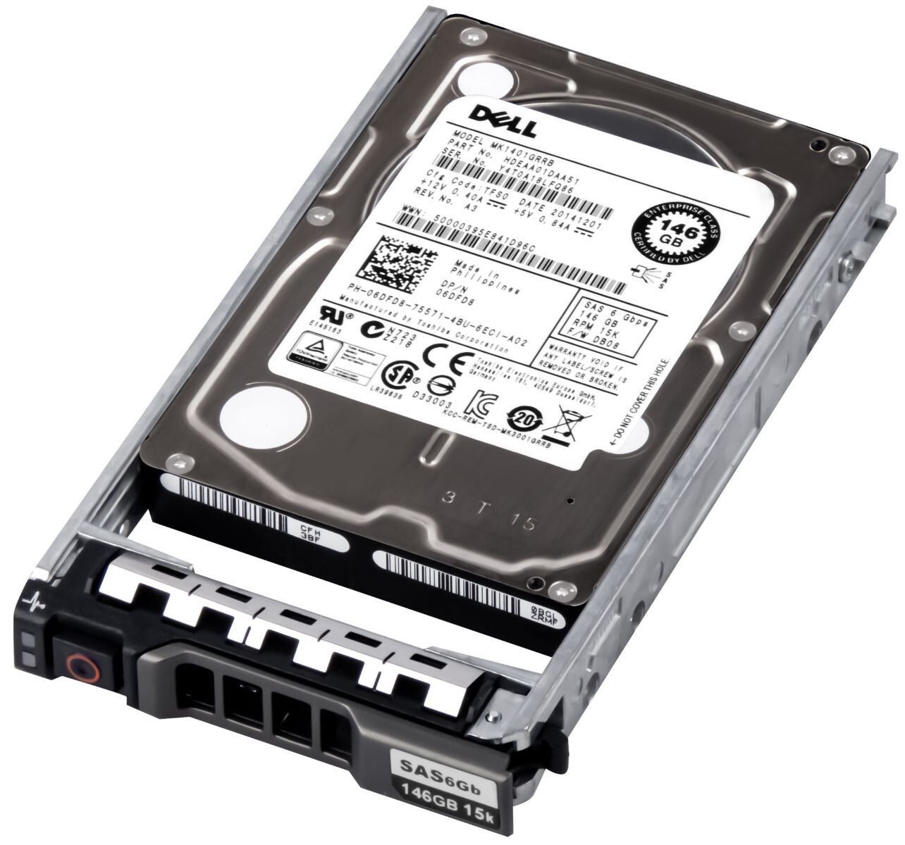 3年保証】Hard Drive Dell 06DFD8 MK1401GRRB 146GB 15000RPM 32MB SAS