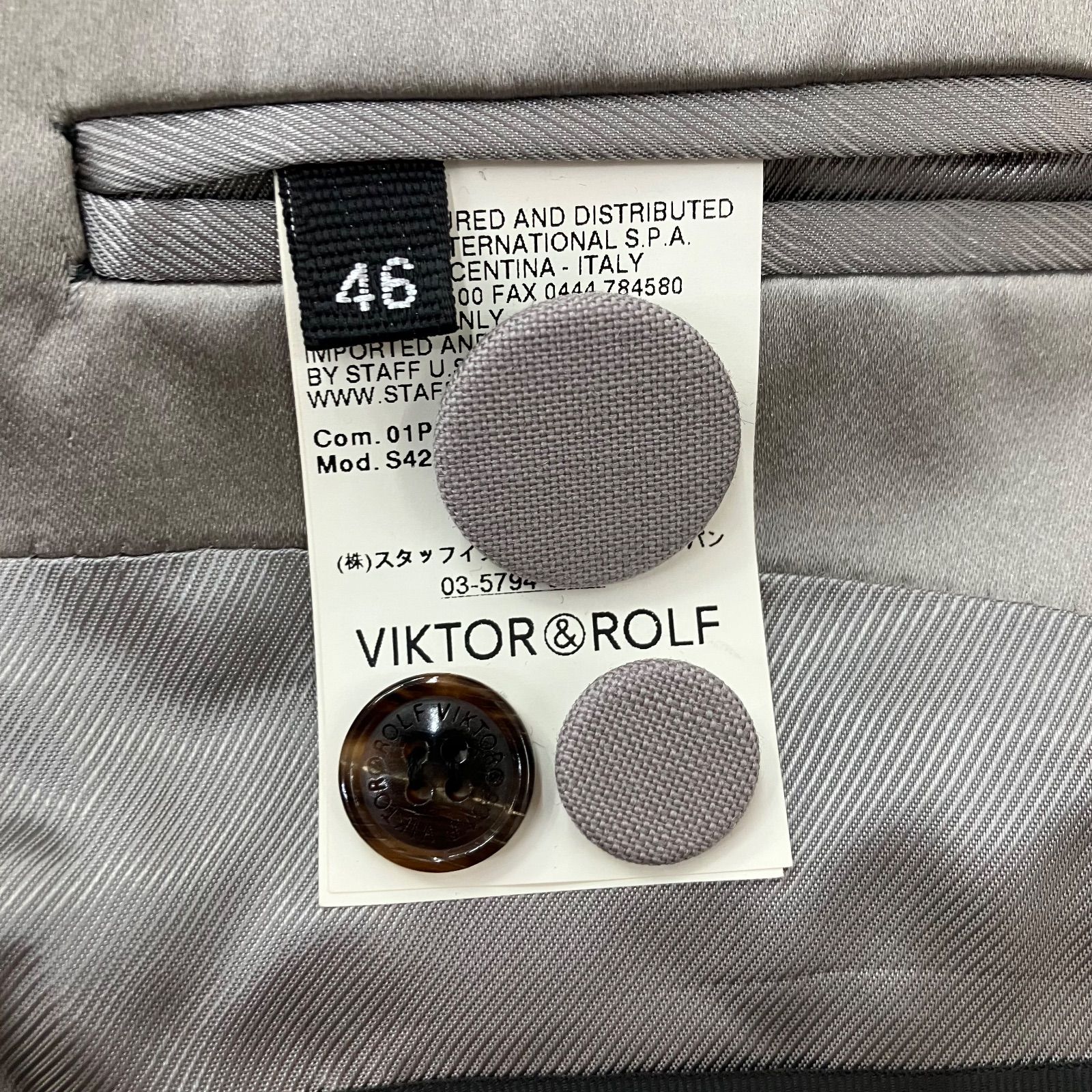 VIKTOR&ROLF ヴィクター＆ロルフ タキシード ジャケット グレー M 