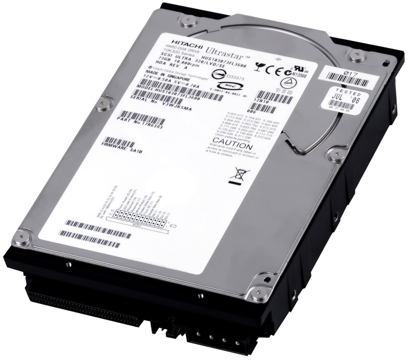 3年保証 Hitachi Ultrastar 10 K 300 17 R 6393 73 GB 16 MB SCSI 68